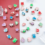Enamel CCB Plastic Acrylic Beads 9-15mm Large Hole Playful Shapes 40pcs 2