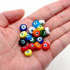 Lampwork Glass Beads Evil Eye Bright Color Handmade 10mm 10pcs 2