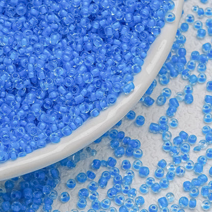 Dyed Core Seed Glass Beads 3mm Translucent Mixed Colors 29