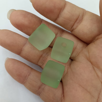 Rubberized Ice Texture Square Acrylic Beads 14mm Frosted Matte 100pcs 11