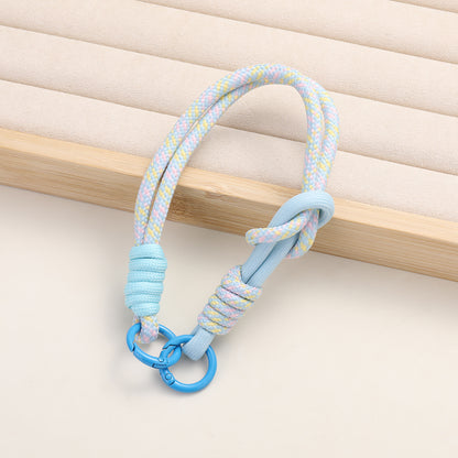 Patterned Macrame Dual Ring Phone Charm Polyester 33cm 2pcs 17