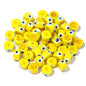 Lampwork Glass Beads Evil Eye Barrel 9mm Glossy Cylindrical 10pcs 10