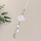 Cloud Star Acrylic Phone Charm Glossy White Celestial Design 4pcs 2