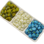 Lampwork Glass Beads Rose 12mm Gradient Color Handmade 10pcs 5