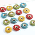 Ceramic Round Spacer Beads 20mm Antique Fambe Glaze 20pcs 2