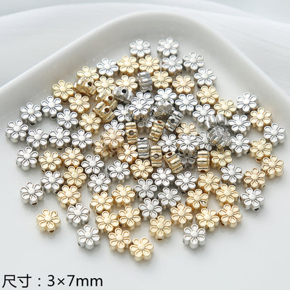 Acrylic Metallic Spacer Beads Gold and Silver 50pcs 11