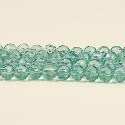 Faceted Round Glass Beads 10mm Clear Pastel Colors 50pcs 11