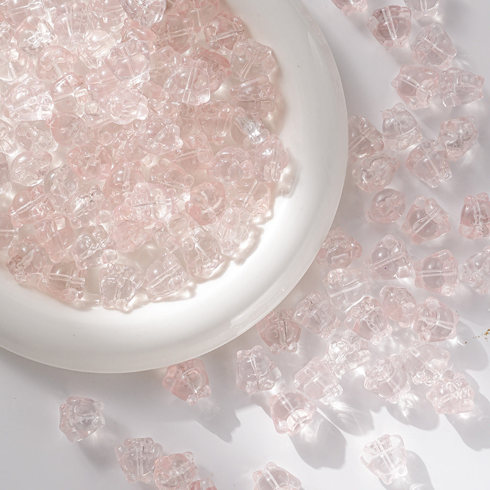 Clear Cartoon Cinnamorol Glass Beads 15mm Mixed Colors 50pcs 3