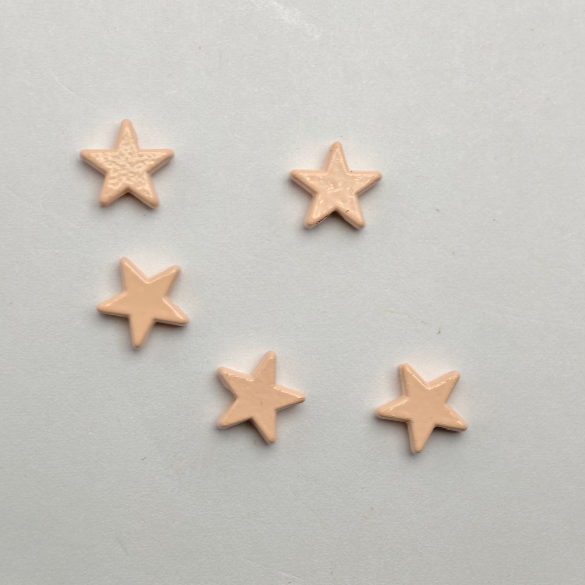 Star Metal Beads 10mm Smooth Painted Pastel Colors 20pcs 8