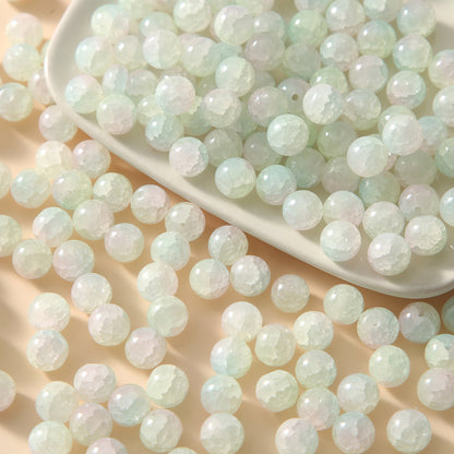 Crackle Round Glass Beads 10mm Antique Style Gradient Pastel 100pcs 3