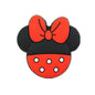 Silicone Focal Beads Minnie Polka Dot Bow Colorful 10pcs 11