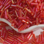 Plating Bugle Glass Beads 7mm Vibrant Polished Colors 1800pcs 3