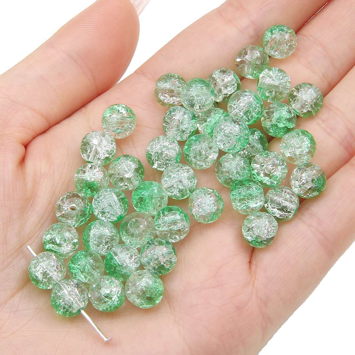 Crackle Round Glass Beads 10mm Assorted Colors 40pcs 19