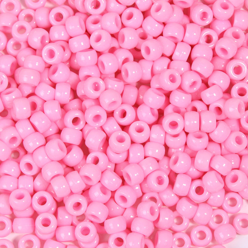 Multicolor Pony Beads Acrylic 9mm Smooth Finish 100pcs 23