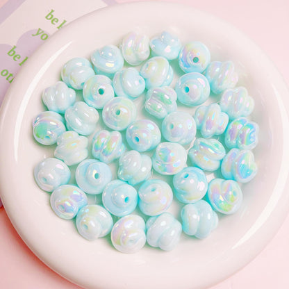 Glow Twisted Acrylic Beads 16mm Pastel Plating 20pcs 11