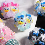 Embellished Bubblegum Beads 20mm Donald Duck Minnie Floral Design 5pcs 4