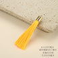 Colorful Polyester Fringe Tassel Keychain with Golden Cap 55mm 50pcs 14