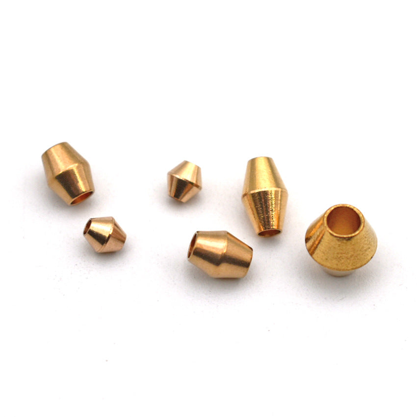 Brass Rhombus Barrel Metal Beads 3-8mm Smooth Finish 100pcs