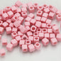 Square Acrylic Beads 7mm Large Hole Chunky Mixed Colors 100pcs 2