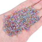 Silver-plated Vintage Seed Glass Beads 3mm Timeless Shimmer 600pcs 3