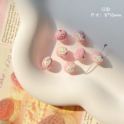 Character Metal Beads 17mm Hello Kitty Doll Head & Stamp Alloy 10pcs 13