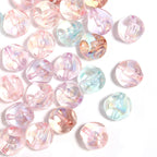 Transparent Color Plated Acrylic Beads 15mm Round 10pcs 2