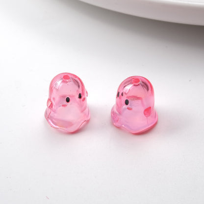 Transparent Ghost Acrylic Beads 17mm Pastel Colors 50pcs 7