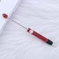 Beadable Pen Plastic Colorful Heart Top Black Ink 150mm 14