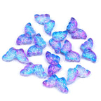 Electroplated Butterfly Glass Beads 8mm x 15mm Shimmering Colors 100pcs 3