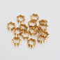 Hollow Six Petal Flower CCB Plastic Beads 12mm Metallic Tones 100pcs 6