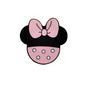 Silicone Focal Beads Minnie Polka Dot Bow Colorful 10pcs 4