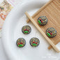 Forest Series Gilded Lampwork Glass Beads Nature Inspired Vintage 10pcs 10