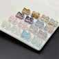 Transparent Bear Glass Beads 13x16mm Pastel Colors 100pcs