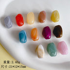 Blooming Color Irregular Resin Beads 21mm Swirling Multicolor 20pcs 2