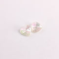 Plating Faceted Heart Acrylic Beads 13mm Transparent AB Colored 100pcs 6