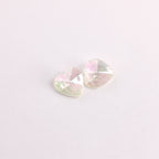Plating Faceted Heart Acrylic Beads 13mm Transparent AB Colored 100pcs 6
