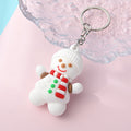 PVC Christmas Santa Claus Snowman Keychain Festive Holiday Charm 5