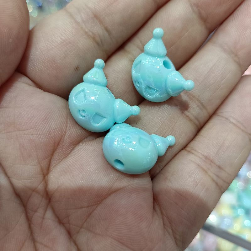 UV Plating Angry My Melody Acrylic Beads 16mm Pastel Rainbow 100pcs 9