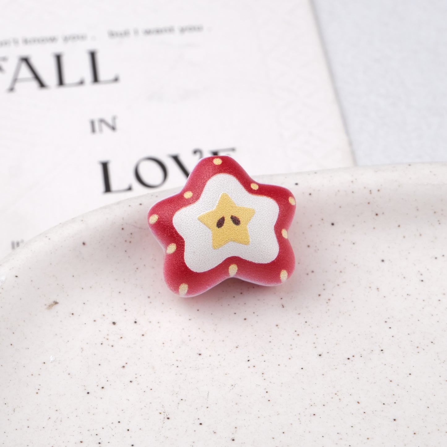 Lucky Red Star Acrylic Beads 20mm Colorful Mixed 20pcs 10
