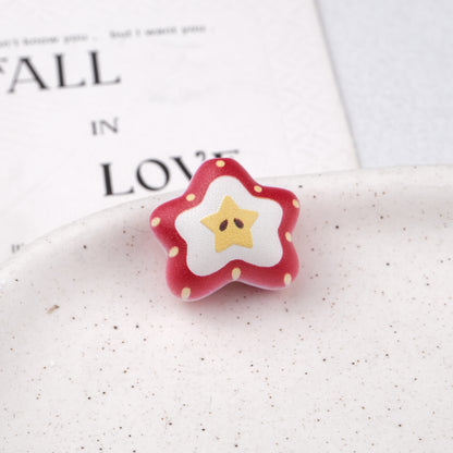 Lucky Red Star Acrylic Beads 20mm Colorful Mixed 20pcs 10