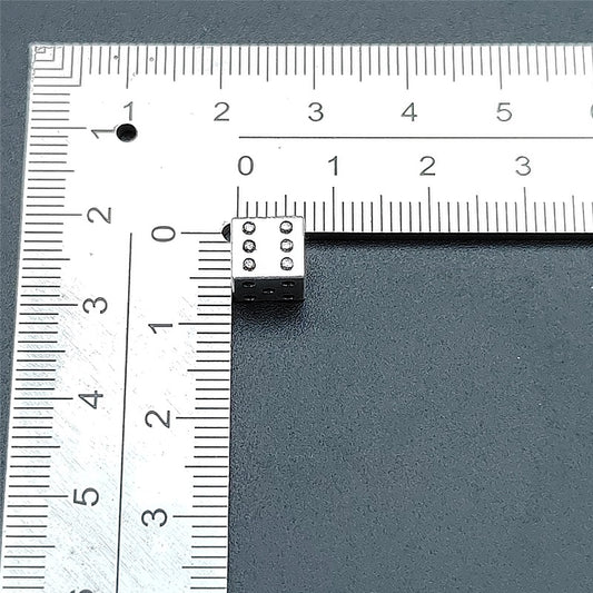 Square Metal Beads 7mm Silver Dice Zinc Alloy 100pcs 2