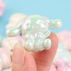 UV Plating Sanrio Series Acrylic Beads Iridescent Pastel 2pcs 2