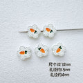 Animal and Plant Series Metal Beads 1.5mm Hole Double-Sided Painted Alloy 10pcs 6