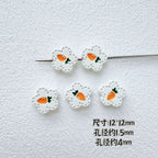 Animal and Plant Series Metal Beads 1.5mm Hole Double-Sided Painted Alloy 10pcs 6