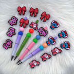Silicone Focal Beads Valentine Butterfly Stitch Design 20pcs 2