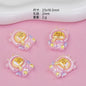 Glossy Pastel Resin Bear Resin Beads Playful Charm 10pcs 6