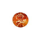 Vintage Amber Transparent Gilded Plum Blossom Acrylic Beads 10pcs 4
