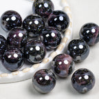 Smoky Ink Texture Resin Beads 16mm Round Gradient Mixed Colors 10pcs 5
