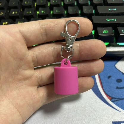 Silicone Chapstick Keychain Caps Crown Striped Smooth Shapes 3pcs 20