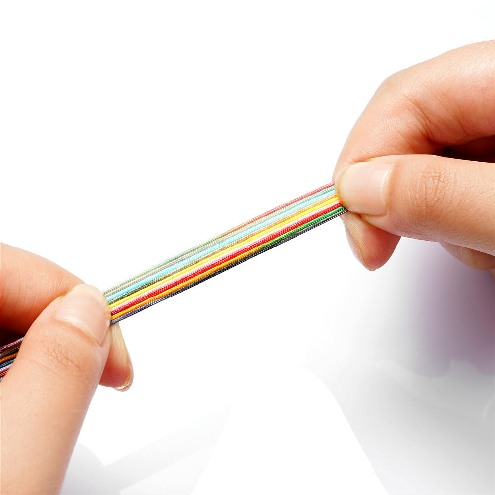 Nylon Rainbow Variegated Beading Thread 0.8mm Diameter 60m Spool 3
